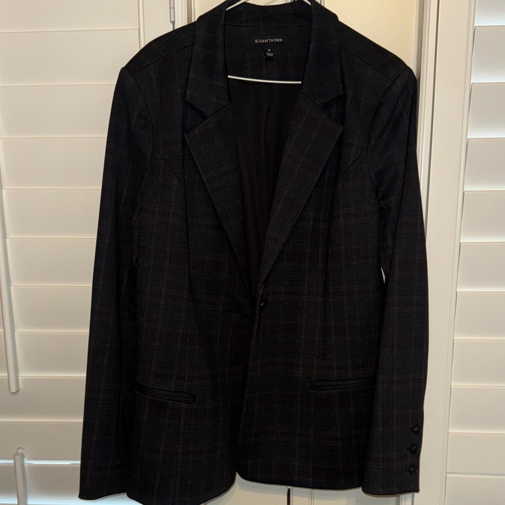 41 Hawthorne Women’s Black Plaid Blazer